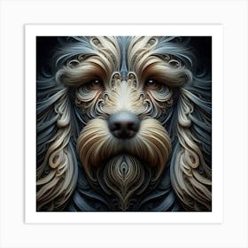 Fractal Dog 3 Art Print