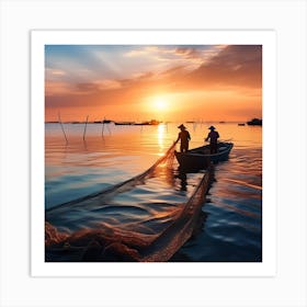 Sunset In The Sea Art Print