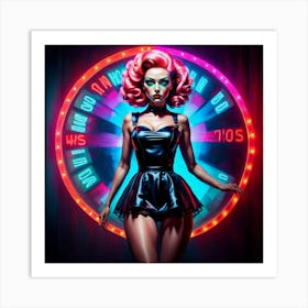 Neon Girl 36 Art Print