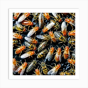 Flies Insects Pest Wings Buzzing Annoying Swarming Houseflies Mosquitoes Fruitflies Maggot (3) Art Print