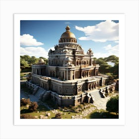 Minecraft Temple art print Art Print