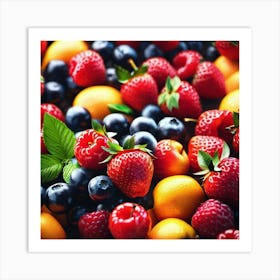 Close Up Of Berries Art Print