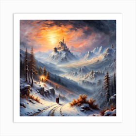 Snowy Mountain Art Print