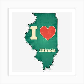 I Love Illinois Art Print