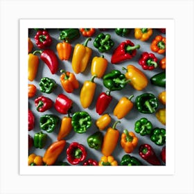 Colorful Peppers 4 Art Print