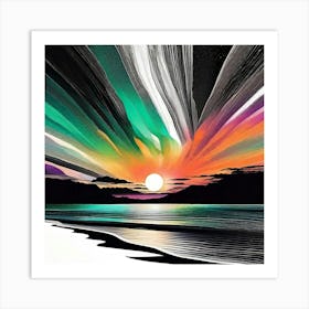 Aurora Sunset Art Print