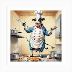 Chef Cow 17 Art Print