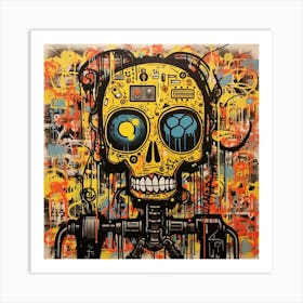 'Robot Skull' 1 Art Print