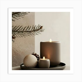 Christmas Candle 1 Art Print