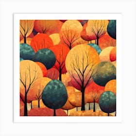 Autumn Trees 4 Art Print