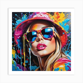 Girl In A Hat 3 Art Print