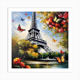 Butterflies In Paris 23 Art Print