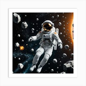 Lost Among the Stars: An Astronaut's Journey Art Print