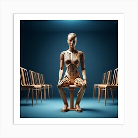 Woman Sitting In A Chair Art Print