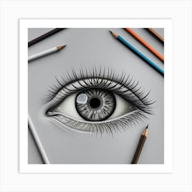 Eye Drawing  Print Art Print