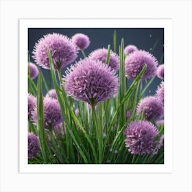 Purple Chives 2 Art Print