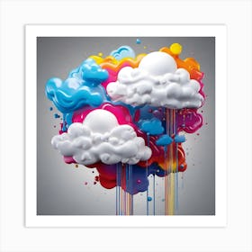 Abstract Clouds Art Print