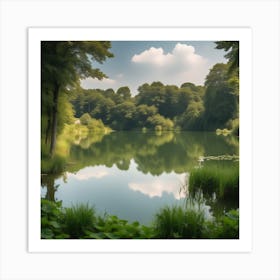 Pond In The Forest 2 Art Print