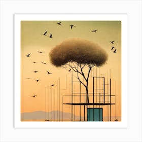 Tree In The Sky Art Print