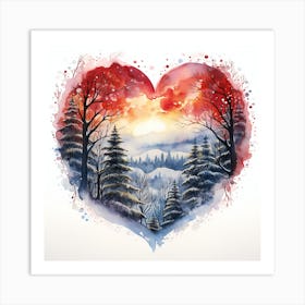 Watercolor Heart Art Print