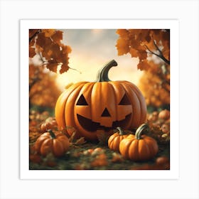 Halloween Pumpkins 2 Art Print