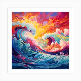 Wild Sea Waves Art Print