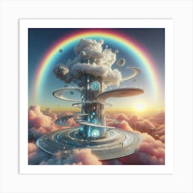 Rainbow City Art Print