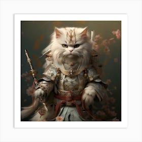 Samurai Cat 4 Art Print