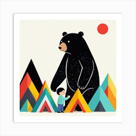 Bear In The Mountains 9 Art Print