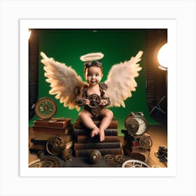 Victorian Cute Baby Angel Art Print