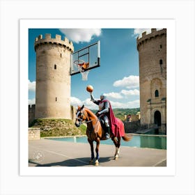 Knight On Horseback Art Print