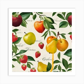 Fruity background Art Print