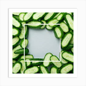 Cucumbers In A Frame Art Print