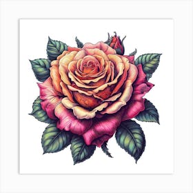 Red Rose Art Print