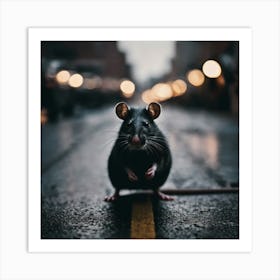 Rat On The Street Art Print