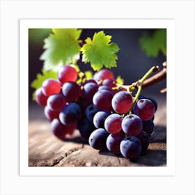 Grapes On A Branch Art Print