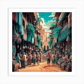 Marrakesh Market Art Print