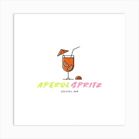Aperol Spritz Orange - Aperol, Spritz, Aperol spritz, Cocktail, Orange, Drink 4 Art Print