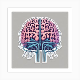 Brain Sticker 11 Art Print