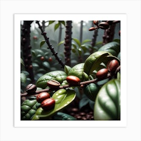 Coffee Beans In The Forest 13 Art Print