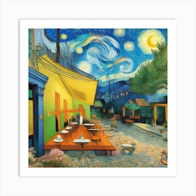 Van Gogh Painted A Cafe Terrace At The Edge Of The Universe (2) Art Print