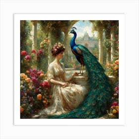 Her serene garden Art Print