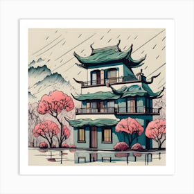 Chinese House Art Print