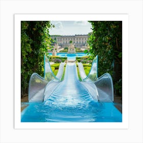 Water Slide In The Garden Art Print