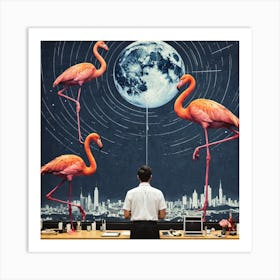 Flamingos 23 Art Print