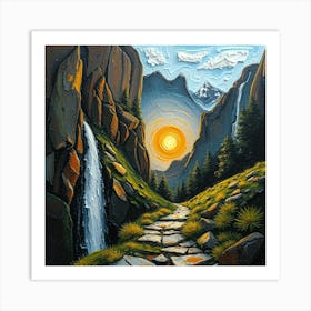 Yosemite Waterfall 1 Art Print