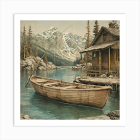 Boat On The Lake Art Print