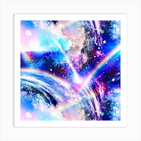 Crystal Wave Pattern Design Art Print