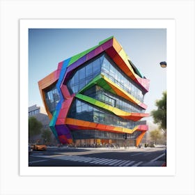 Rainbow Building Art Print