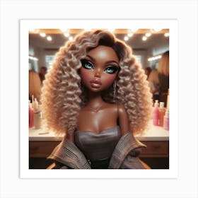 Doll In A Salon Art Print